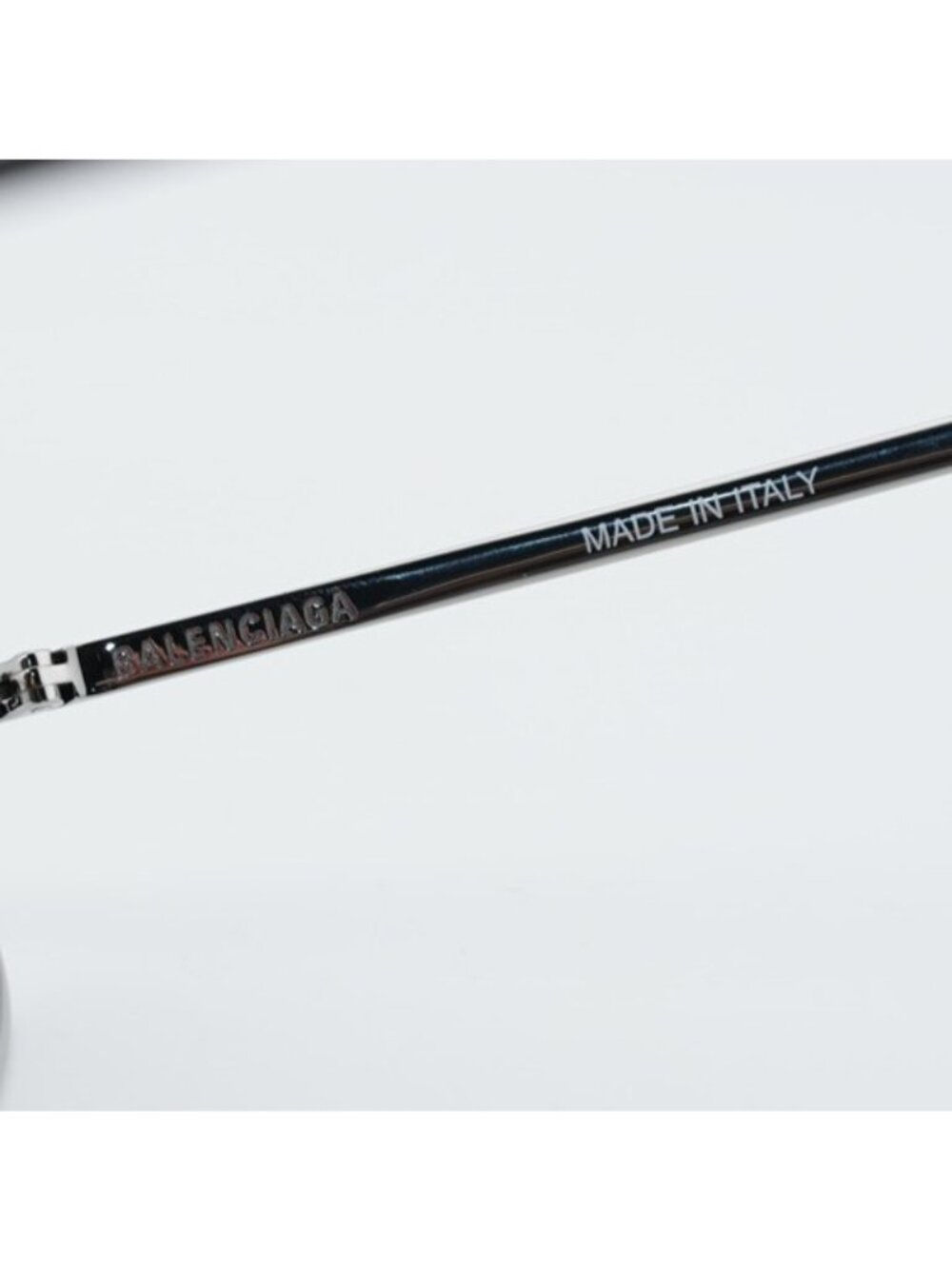 Balenciaga BB0277S 003 Unisex Sunglasses Ruthenium Rectangle Frame, Blue Lenses - Picture 3 of 10